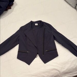 CAbi Black Blazer Modern Cropped Suit Jacket